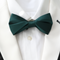 Hunter Green Angle Satin Bow Tie Set