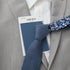 Remington Two-Tone Slate Blue Solid Front & Blue Floral Tail Tie