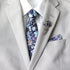 Ollie Purple Floral Pocket Square