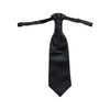 black paisley ruche cravat pre-tied tie for men victorian style