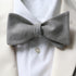 Anniston Solid Gray Self-Tie Bow Tie