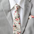 London Cream Floral Skinny Tie