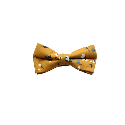 Ember Marigold Yellow Floral Bow Tie