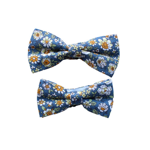 Chandler Blue & Yellow Floral Adult Pre-Tied Bow Tie