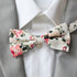 London Cream Floral Bow Tie