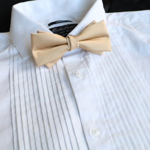 Millenial Gold Bow Tie & Pocket Square Set