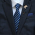 Gemma Blue Stripes Traditional Wide Tie