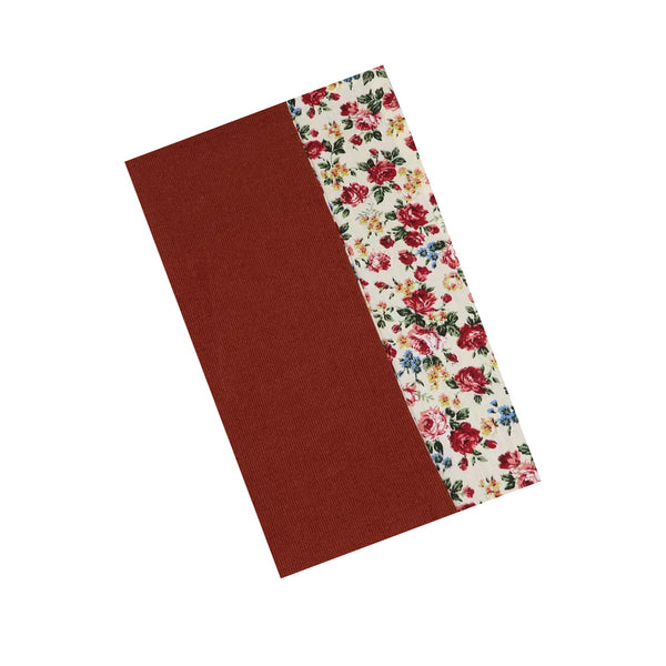 Cinnamon Two-Tone Solid & Floral Pocket Square
