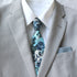 Avery Blue Floral Skinny Tie