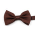 Chocolate Brown Satin Bow Tie