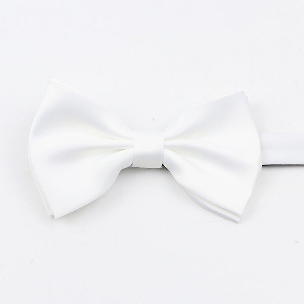 Diamond White Satin Adult Pre-Tied Bow Tie