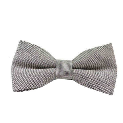 Anniston Solid Gray Adult Pre-Tied Bow Tie