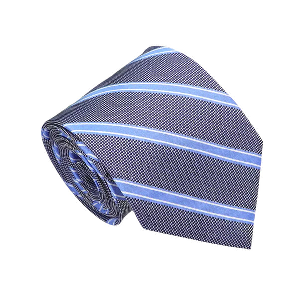 Ada Silver & Light Blue Stripes Tie