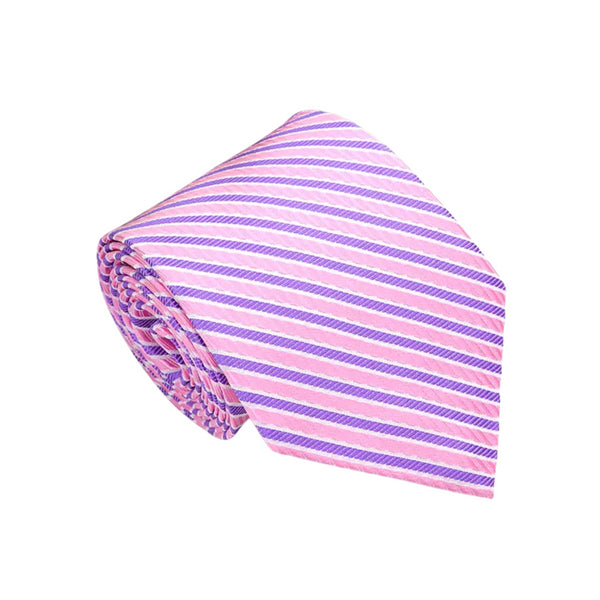 Adaline Pink & Light Purple Stripes Tie