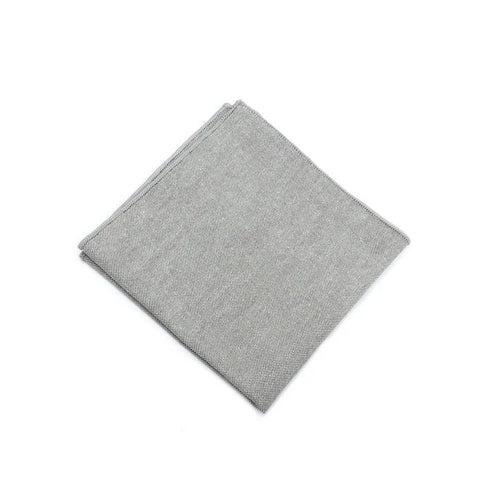 Anniston Solid Gray Pocket Square