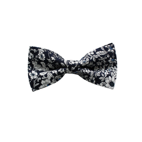 Camden Navy Blue Floral Bow Tie