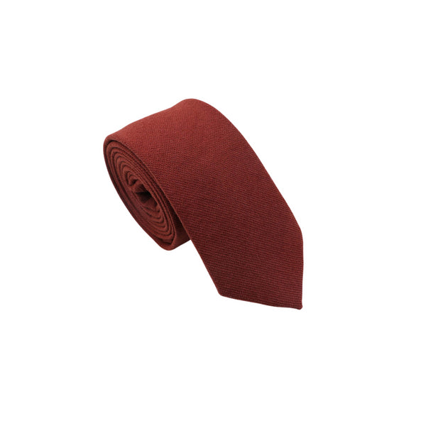 Cinnamon Solid Cotton Traditional Wide Extra Long Length Tie