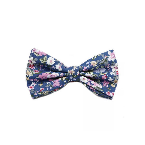 Bristol Blue Floral Bow Tie