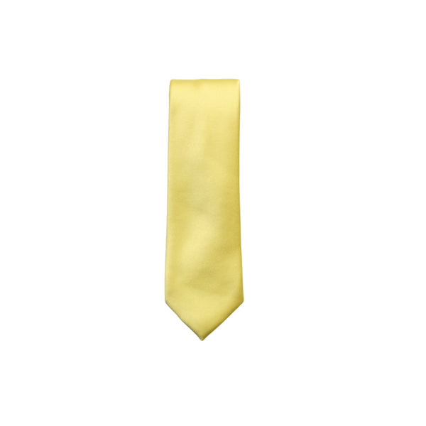 Daffodil Yellow Solid Satin Skinny Tie