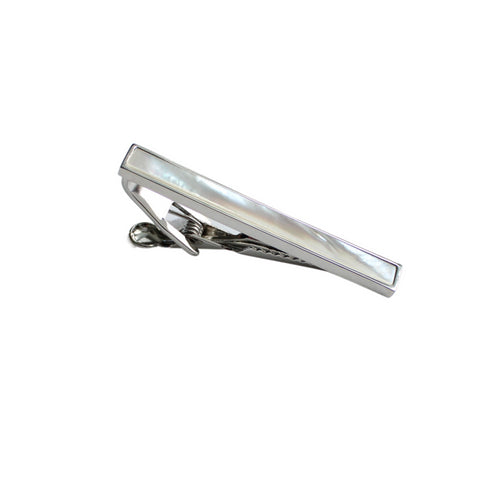 Briar White Shell Tie Clip