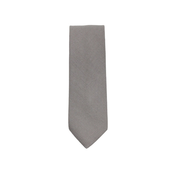 Silver Modern Solid Tie