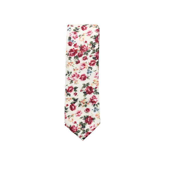 Frankie Rose Floral Skinny Tie & Pocket Square Set
