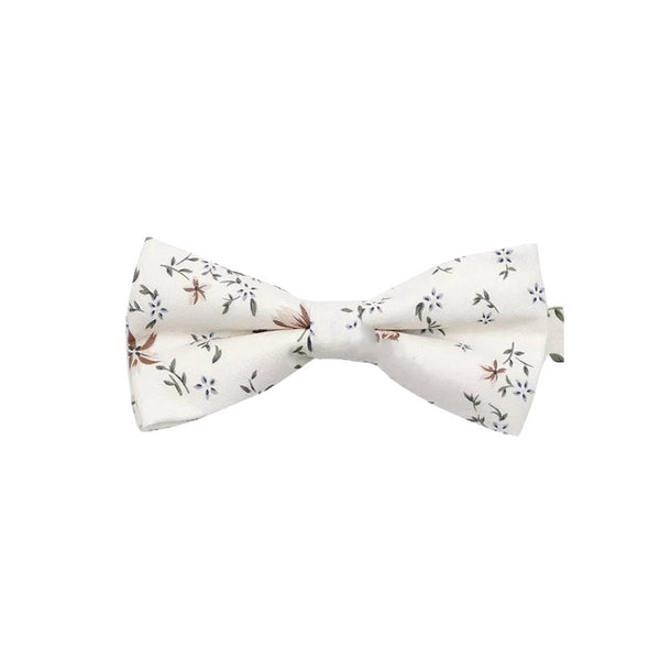 Remy Cream Floral Adult Pre-Tied Bow Tie