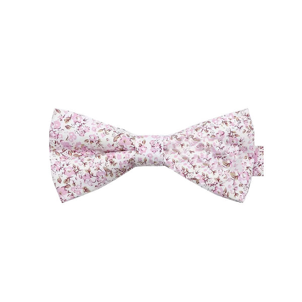 Blaine Pink Floral Bow Tie