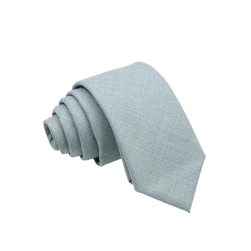 Solid Non-Wrinkle Frost Slim Tie