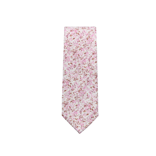 Blaine Pink Floral Skinny Tie
