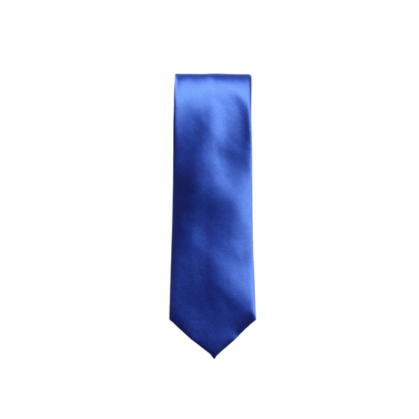 Horizon Blue Satin Solid Skinny Tie