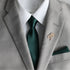 Juniper Hunter Green Satin Traditional Wide Tie