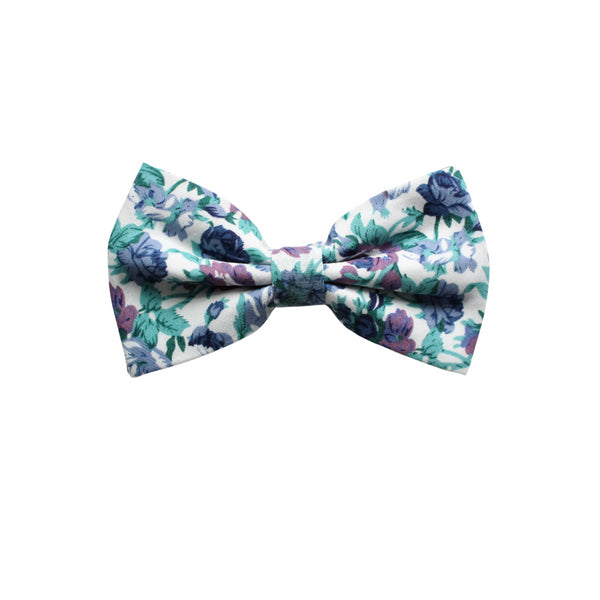 Malibu Blue & Purple Floral Bow Tie