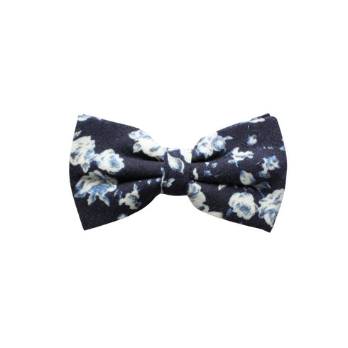 Marley Navy Blue Floral Adult Pre-Tied Bow Tie