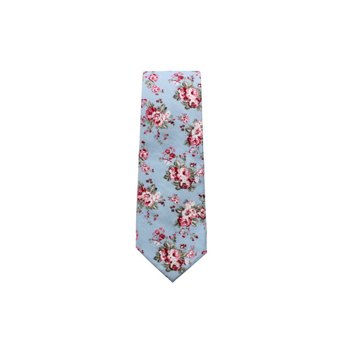 Marlow Blue Floral Skinny Tie