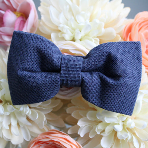 Rory Steel Blue Solid Adult Pre-Tied Bow Tie