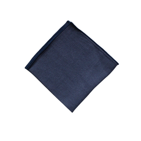 Rory Steel Blue Solid Pocket Square