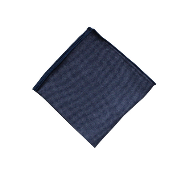 Rory Steel Blue Solid Pocket Square