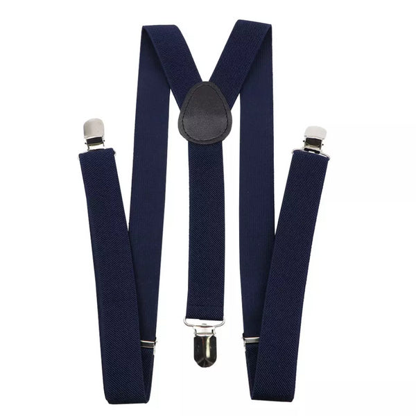 Solid Elastic Adult Suspenders