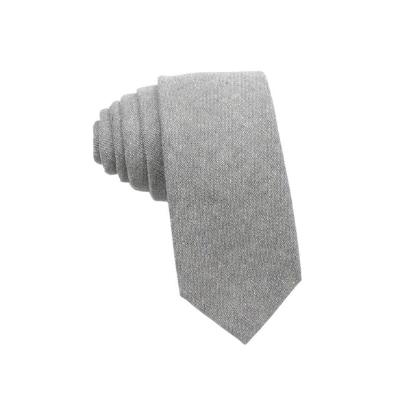 Anniston Solid Gray Skinny Tie