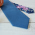 Royal Blue Two-Tone Solid & Floral Tie