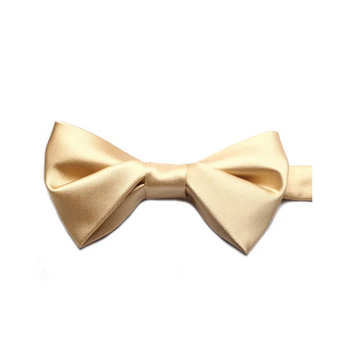 Gold Angle Satin Bow Tie Set