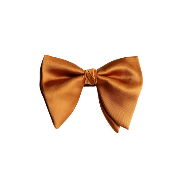 Copper Oversized Satin Bow Tie
