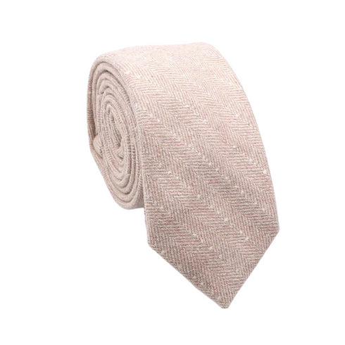 Rylan Heathered Pale Pink Wool Tie