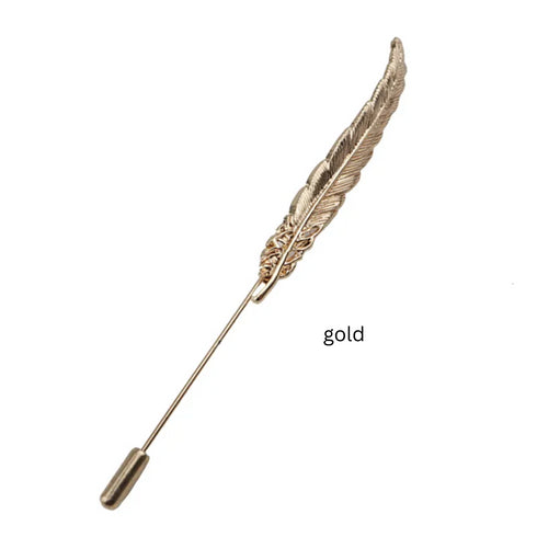 Feather Gold Plated Lapel Pin