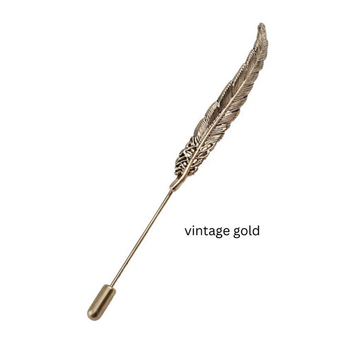 Feather Gold Plated Lapel Pin