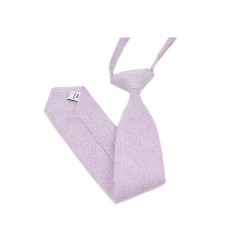 Lavender Solid Cotton Skinny Kid's Tie