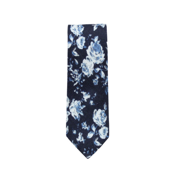 Marley Navy Blue Floral Tie