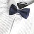 Navy Blue Boxy Satin Bow Tie