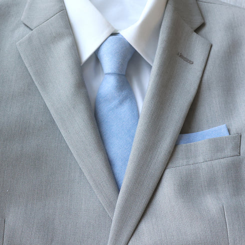 Quinn Light Blue Solid Tie